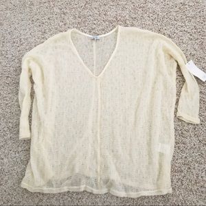 CLEAR OUT SALE NWT Tobi Sheer Cream Sweater Small